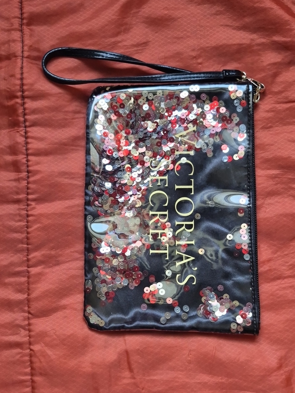Victoria's Secret Sequined Wristlet Makeup Bag